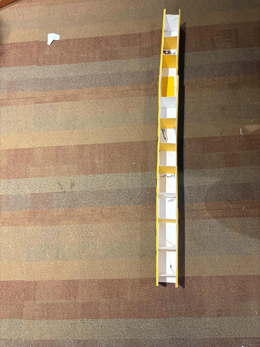 Top view of the bridge during failure analysis