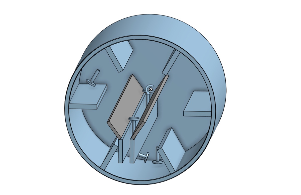 CAD concept for the rotating screw sorter wheel
